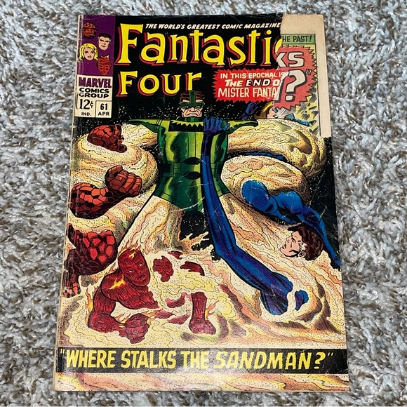 VINTAGE 1967 MARVEL FANTASTIC FOUR Silver Surfer Sandman Silver Age Comic #61 - Picture 1 of 10